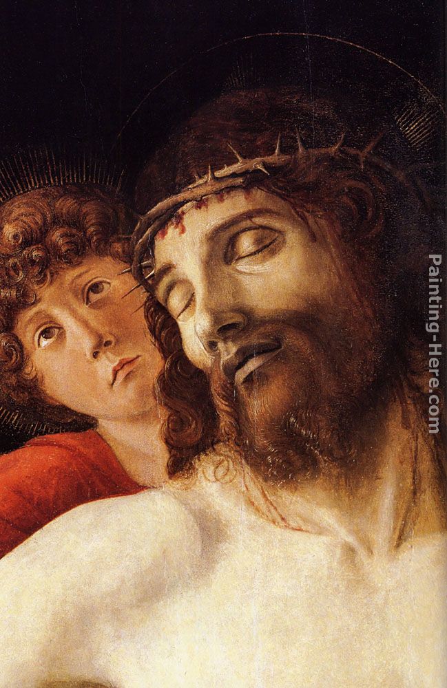 The Dead Christ Supported by Two Angels [detail] painting - Giovanni Bellini The Dead Christ Supported by Two Angels [detail] art painting